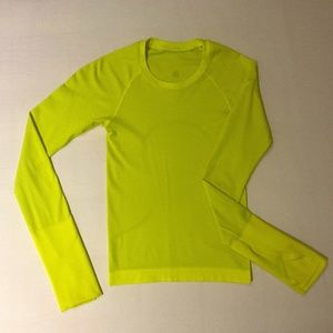 Neon Yellow Lululemon Swiftly Tech Long-Sleeve & Shirt 2.0